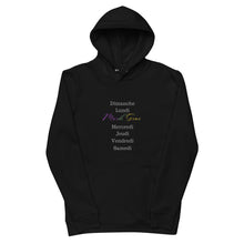 Load image into Gallery viewer, Mardi Gras Days of the Week Unisex Hoodie