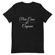 Load image into Gallery viewer, Pure Cane and Cayenne White and Blue Print - Short-Sleeve Unisex T-Shirt