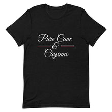 Load image into Gallery viewer, Pure Cane and Cayenne White and Red Print - Short-Sleeve Unisex T-Shirt