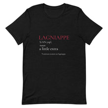 Load image into Gallery viewer, Lagniappe in Red and White Print - Short-Sleeve Unisex T-Shirt