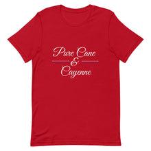 Load image into Gallery viewer, Pure Cane and Cayenne White and Blue Print - Short-Sleeve Unisex T-Shirt