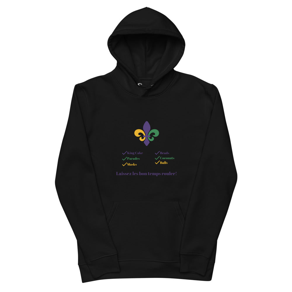 Mardi Gras Checklist Unisex Hoodie