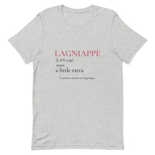 Load image into Gallery viewer, Lagniappe in Red and Black Print - Short-Sleeve Unisex T-Shirt
