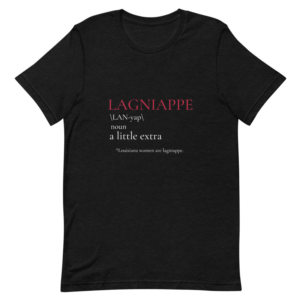 Lagniappe in Red and White Print - Short-Sleeve Unisex T-Shirt